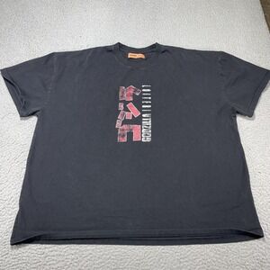 Loiter Godzilla Shirt Mens 2XL Black Graphic Movie Horror Double Sided Tee